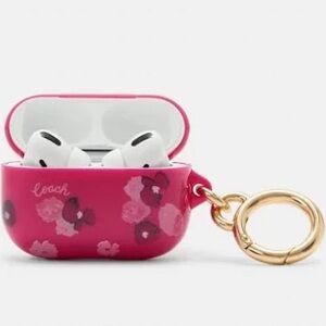 COACH AirPods Pro Case Magenta H Flr NIB